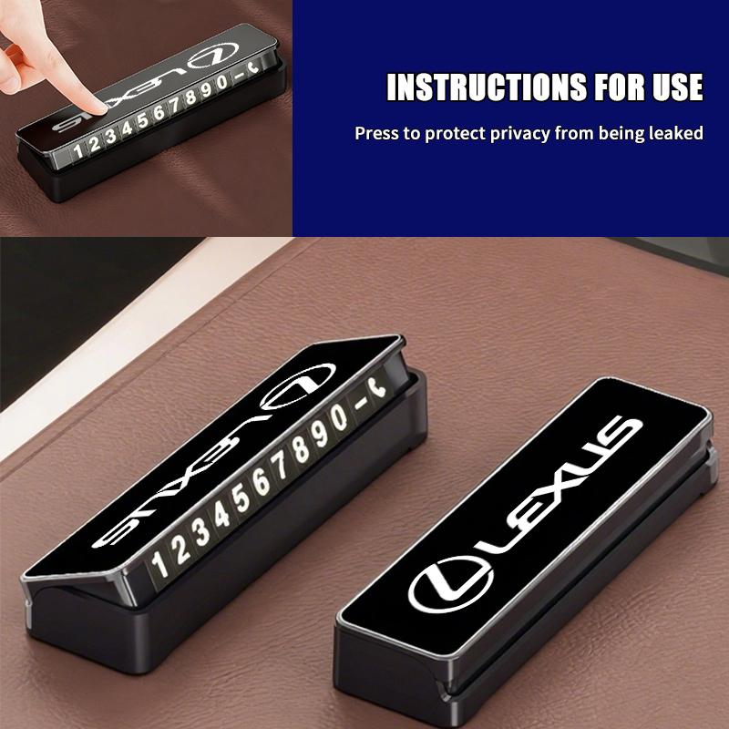 Car Temporary Parking Card Phone Number Card Plate Accessories For Lexus CT ES GS NX IS250 CT200h IS300h ES300h ERX400h NX300h