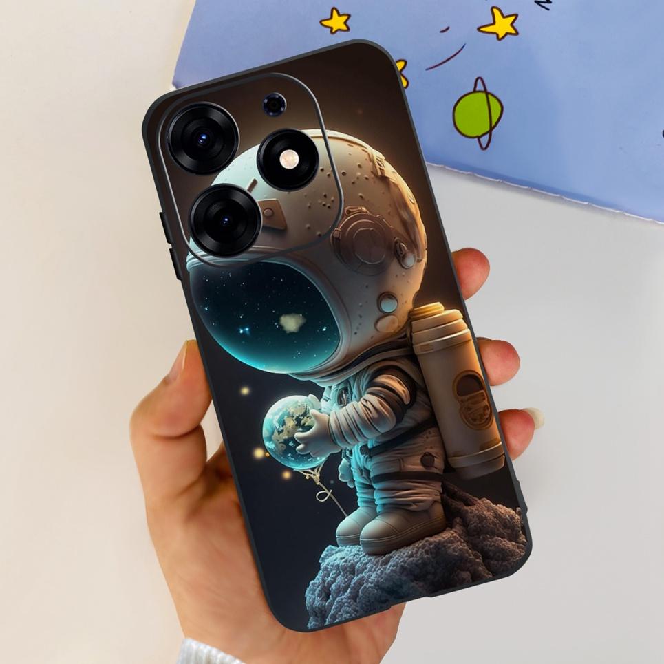 Für Tecno Spark 10 / 10 Pro / 10c Hülle Rückseite Totenkopf Drache Cooler Stil Cartoon Hüllen Weicher Schwarzer Silikon Stoßfänger Für spark10