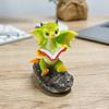 Yousheng Dragon Figurine Cute Resin Dragon Reading Statue Miniature Fairy Garden Ornaments for Terrarium Micro Landscape DIY Crafts