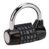 5 Letters Combination Lock Antitheft Zinc Alloy Solid Black Padlock for Gym Suitcase