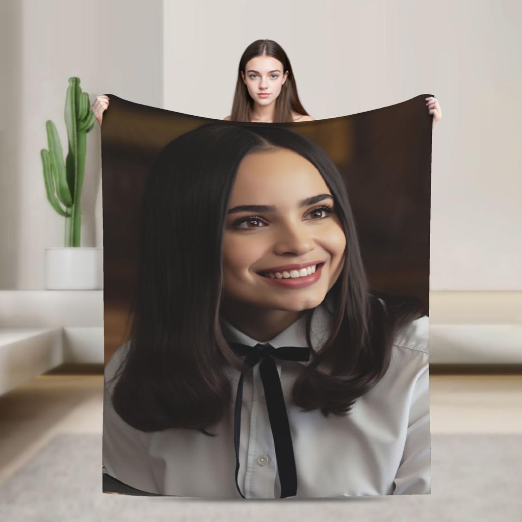 Schauspielerin Sofia Carson Plüschdecken Kinder Erwachsene Flanell Überwurfdecke Für Schlafzimmer Warmes Design Qualität Tagesdecke Geburtstagsgeschenk