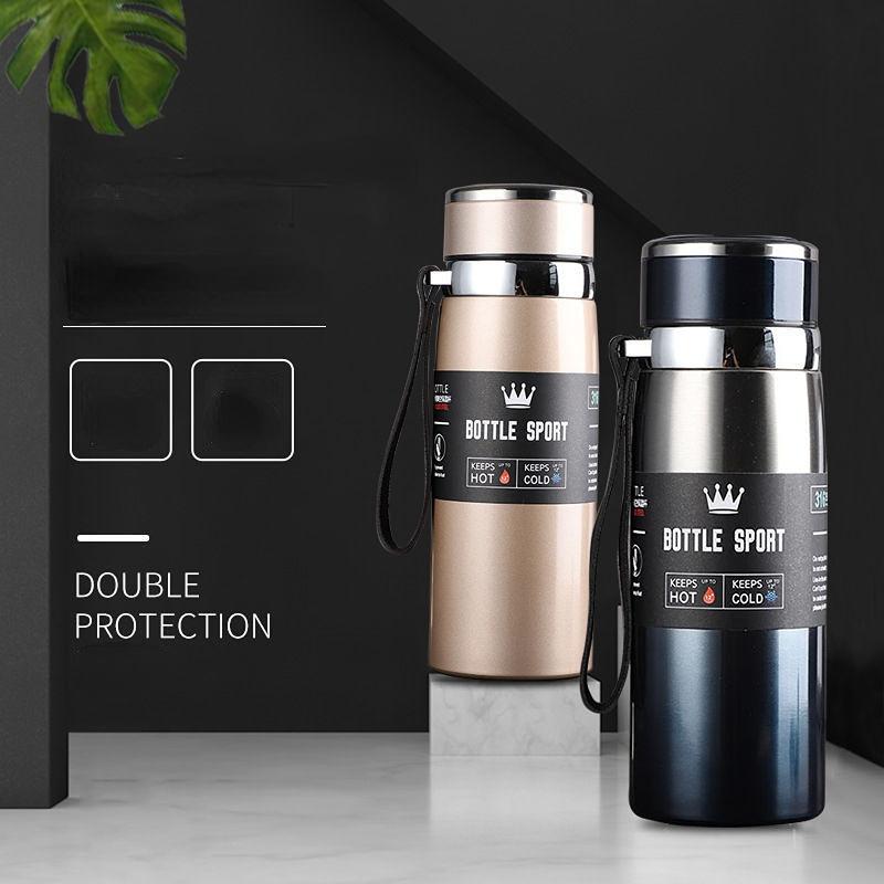 Θερμός Μεγάλης Χωρητικότητας 800ml/1000ml Φιάλες κενού Φορητό Θερμός από Ανοξείδωτο Ατσάλι Παγούρι Κούπα Ταξιδιού για Τσάι Θερμός Γραφείου