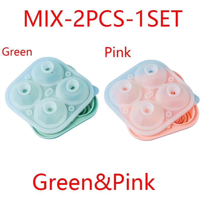3D Large Ice Cube Tray, 2.5-inch Rose Ice Mold, 4 Giant Cute Flower Shaped Ice Silicone Molds Suitable for Cocktail Juice