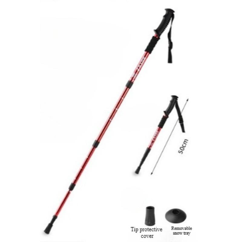 Ultra Light Hiking Camping Walking Cane Can Be Used on Various Terrains with Adjustable Length Aluminum Alloy Pole Body