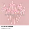 Disposable Paper Straw Bow for Children's Birthday Cupcake Decoration