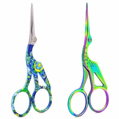 Crane Sewing Scissors Cross Stitch European Vintage Antique Manual Gold Needle DIY Home Tools