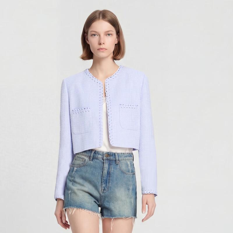 

ELLASSAY Gentle Round Neck Short Jacket L