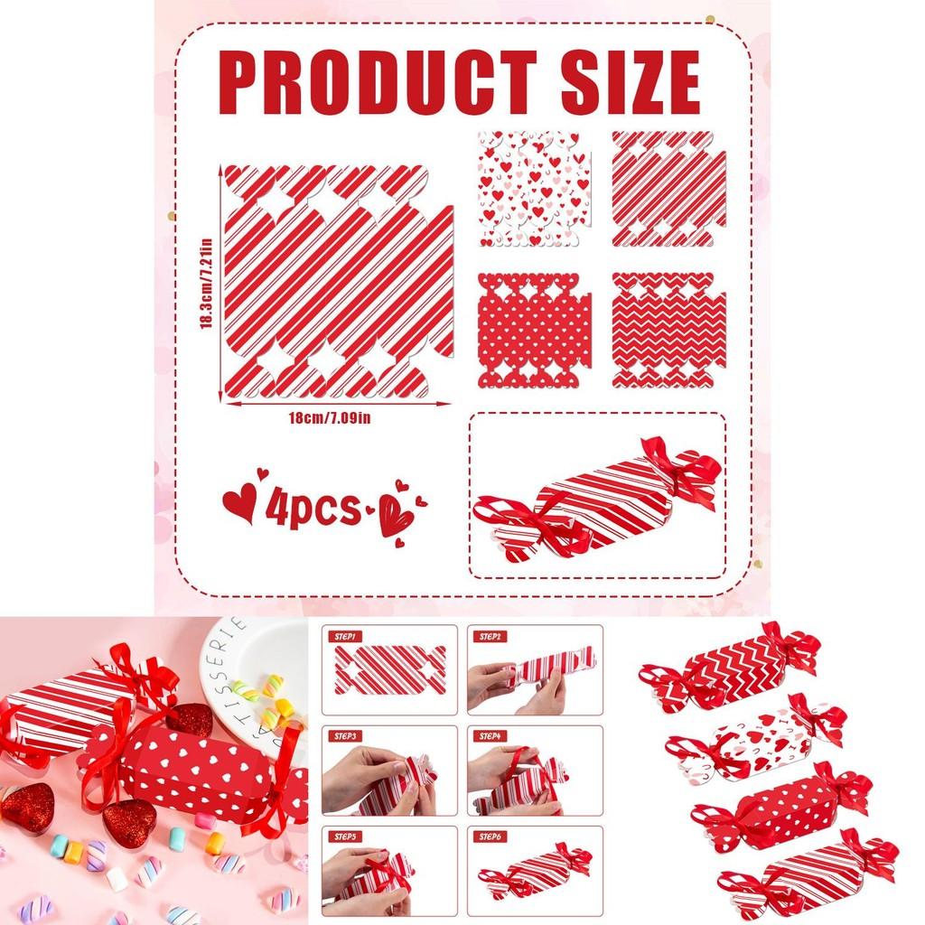 Valentines Day Candy Shape Snack Packaging Box Party Decor Set With Paper Material For Celebrations