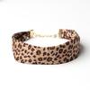 Suede Leopard Print Necklace Necklace Ruffled Choker Wild Pendant Accessories Women's Versatile Collar