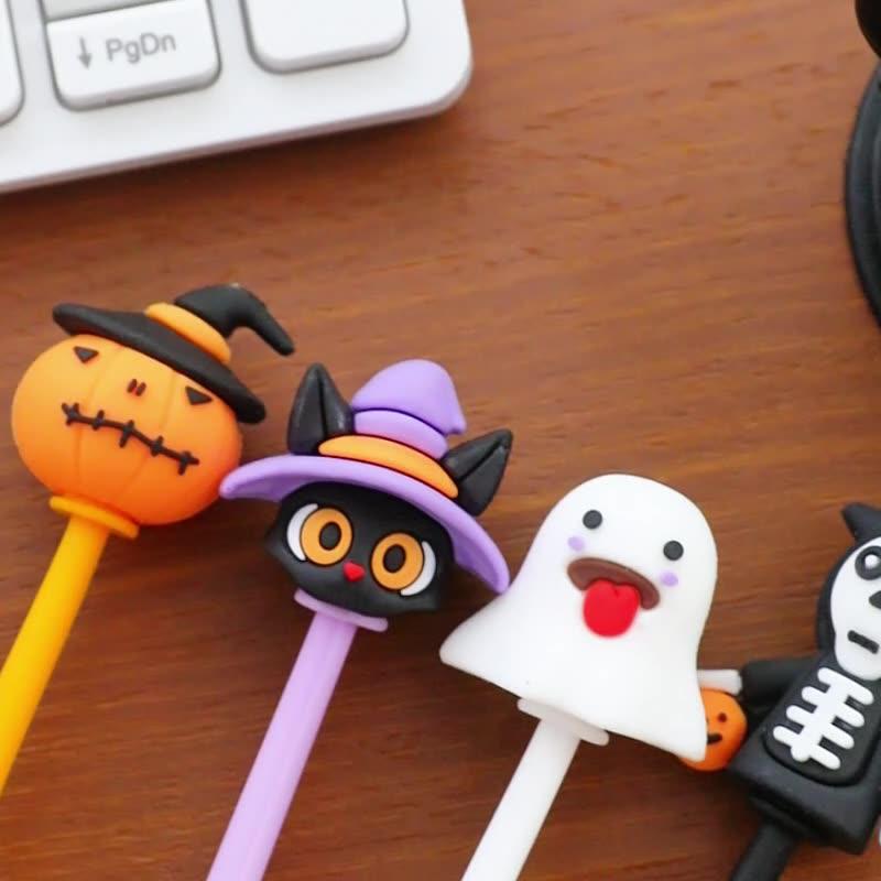 4Pcs Halloween Series Shake Pen 0.5Mm Neutral Pen Creative Cute Gel Pen Student Prizes Stationery Back To School Gift