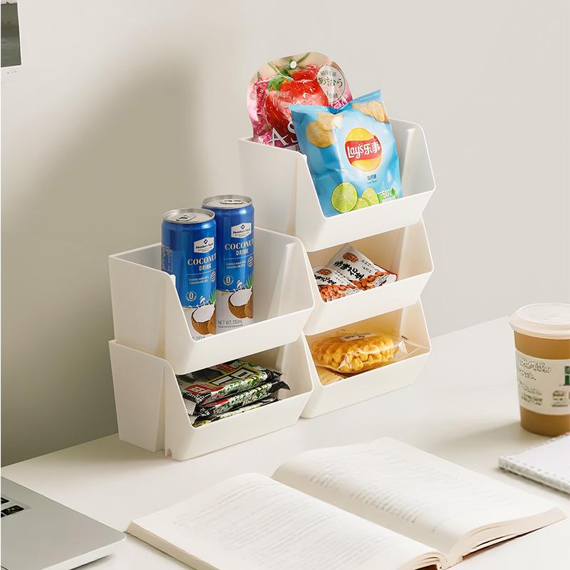 Stackable Multi-Layer Storage Box - Wall-Mounted & Desktop Organizer for Clutter, Versatile Storage Container for Bathroom