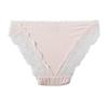 Women's Sexy Low-Rise Briefs Lace Patchwork Seamless Underwear Ice Silk Quick-Dry Body-Hugging Briefs