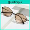 Korean Retro Metal Cat Eye Glasses With Uv Protection For Fashionable Men And Women