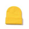 Doudou hat autumn and winter thermal hat solid color light plate double layer knitted cold hat wool fluorescent hat street