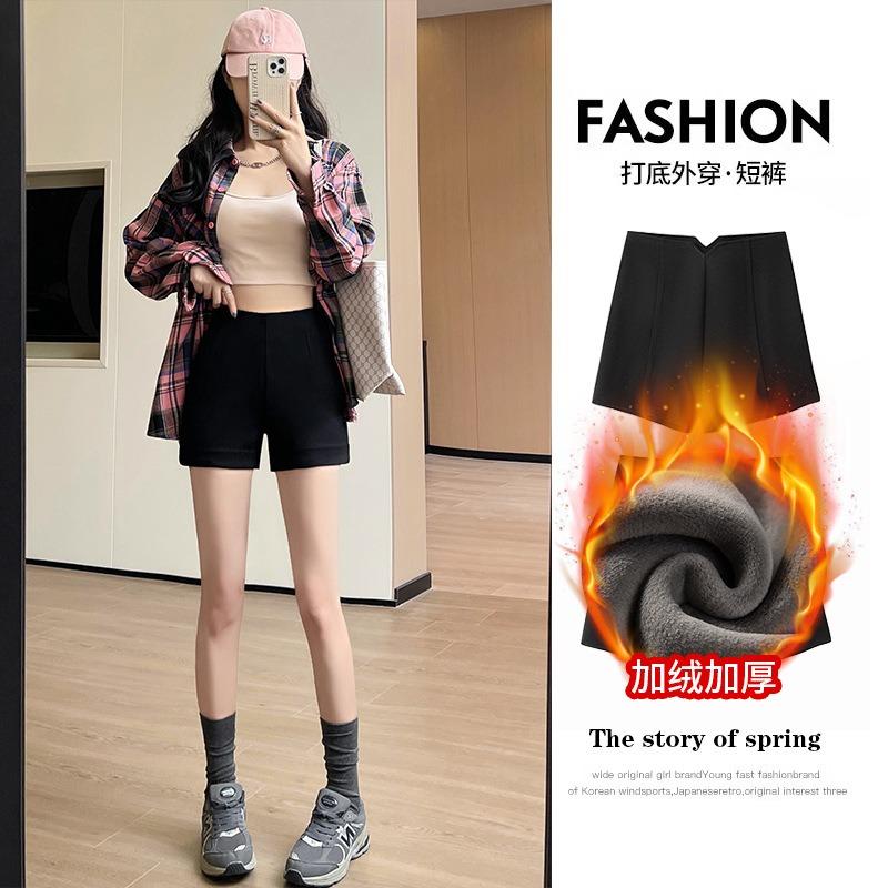 Black Sexy High-waisted Design Suit Shorts Women's Winter Small Slim High-end A-word Hot Pants