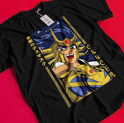 Saint Seiya T-Shirt Knights Of the Zodiac Anime Manga Hyoga Top Shun Graphic Tee BB597