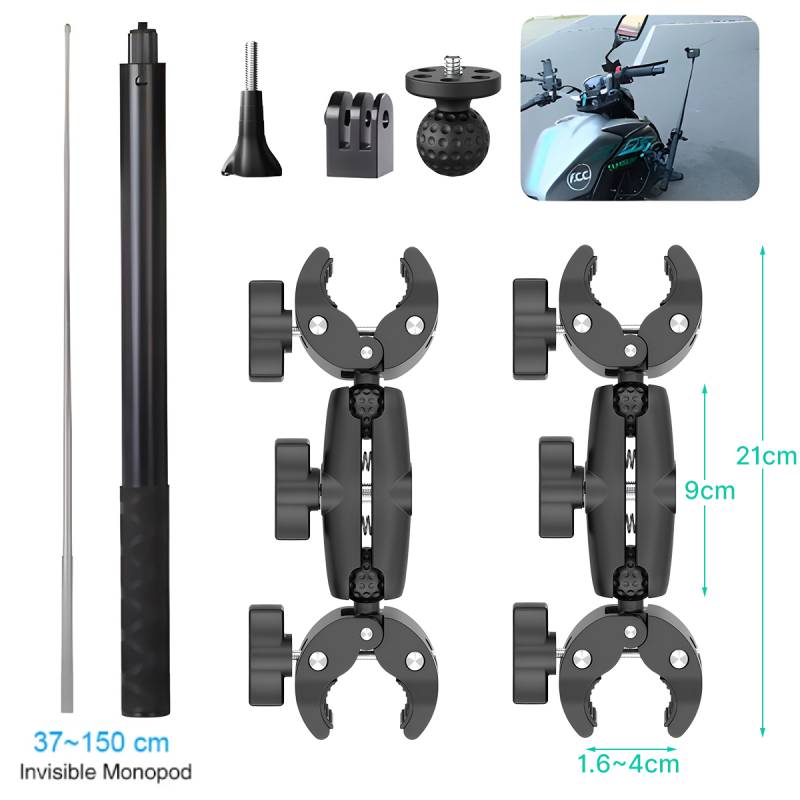 1.5m Panoramic Selfie Stick Kit For insta360 One X2 X3 Monopod Handlebar Mount Bracket for GoPro Max Hero 11 Camera Accessories
