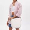 Coach City 34 Detachable Shoulder Strap Snap Closure Leather Crossbody Bag Large Women bags Chalk CT803-IMCHK