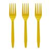 Disposable Plastic Gold Colored Birthday Party Fork