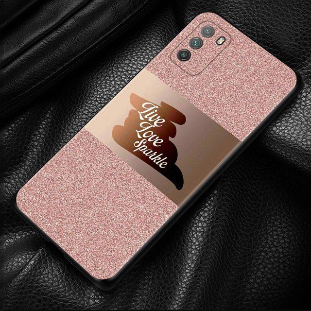 Pouzdro na telefon Xiaomi Poco X3 Nfc X3 M3 Pro X3 F3 Gt F1 kryt pro Mi 11t 10t Pro 9t 11 Note 10 Lite Civi Rose Pink Bling Pattern
