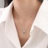 Temperament French Niche Design Black Zircon Necklace Women's Light Luxury Fashionable High-end Pendant Collarbone Chain
