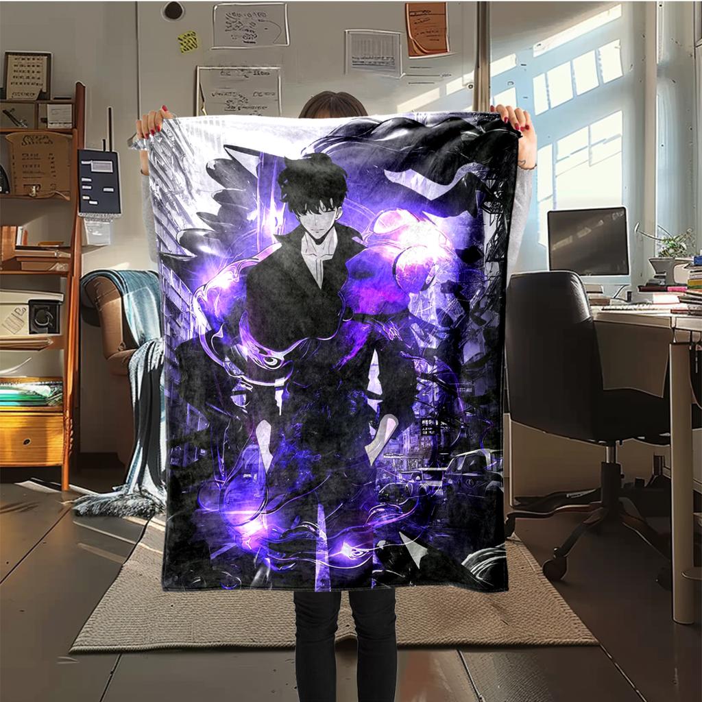 1 ks Flanelová deka s kresleným potiskem, Vysoce kvalitní, Pohodlná pro všechna roční období, Domácí dekorace, Teplo a pohodlí, Perfektní jako vánoční dárek k narozeninám