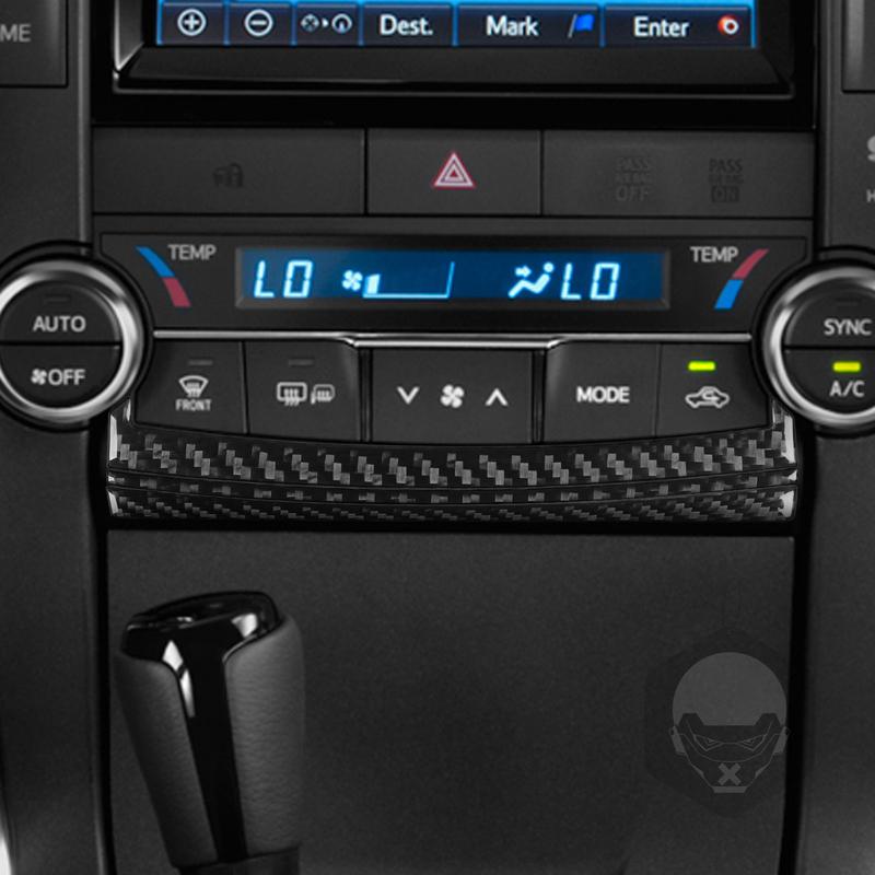 For Toyota Camry 2015 2016 2017 Dashboard AC Control Panel Trim Strip Cover Real Carbon Fiber Stickers Car Interior Accessories