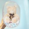 Plush Doll Storage Bag Keychain Dustproof PVC Toy Pouch Keyring for Key Collection Creative Women Backpack Accessory