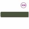VidaXL Bordures pelouse 30pcs vert olive 20x103cm acier laminé à froid, bordure de jardin, bordure de lit de jardin, bordure 860163