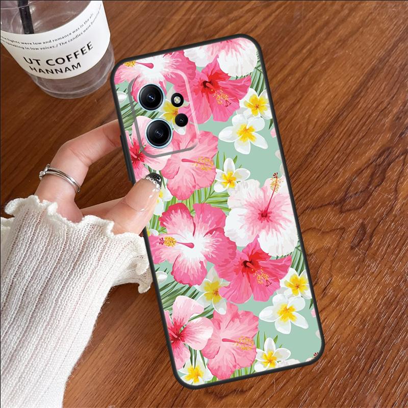 Hibiscus Flowers Floral Hybrid Case For Xiaomi Redmi 13C 14C 10C 12C Redmi Note 14 12 11 9 10 13 Pro 9S 10S 11S 12S Cover