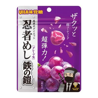 UHA Mikakuto Ninja Meshi Eisenrüstung Traubengeschmack Snack 40g x 10 Packungen