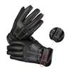 Men's PU Leather Winter Gloves Plush Lined Full Hand Touchscreen Cold Weather Driving Gloves Non-Slip Thermal