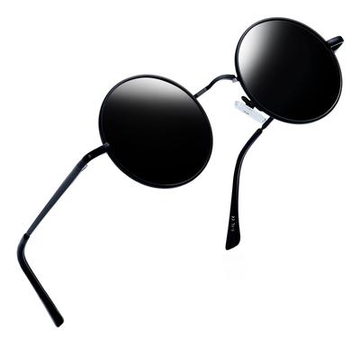 UV400 UV Retro Classic Case Going Black [Joopin] Men's Sunglasses, Polarized, Round, Protection, Protection, Lightweight, Durable, Fashion, Design,
