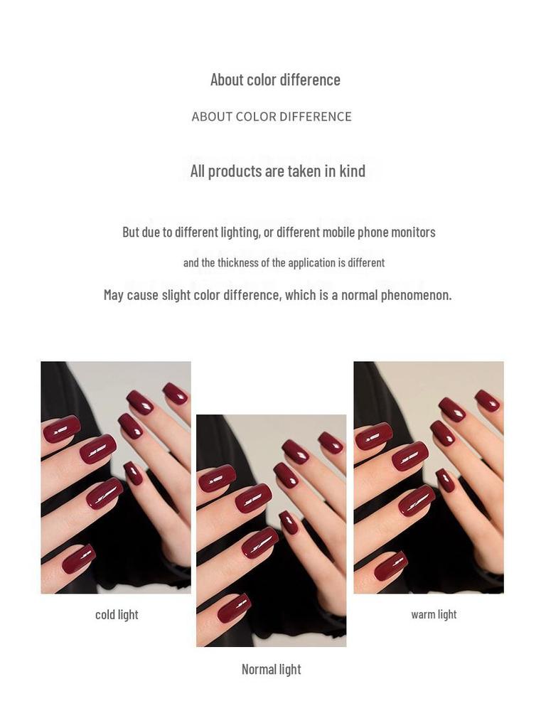 2025 Red Retro Whitening Caramel Gel Nail Polish Set for Manicure