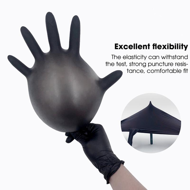 20/50PCS Black Disposable Nitrile Gloves Latex Free Household Cleaning Gloves for Kitchen Garden Mechanic Working Tatoo Gloves