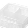 Abtropfbehälter für Obst 4 Fächer Kühlschrank Organizer Box mit Deckel für Ingwer Knoblauch Gemüse