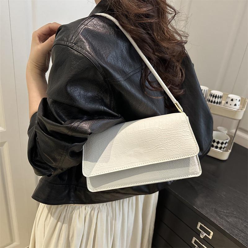 Minimalistischer Stil beliebte Damenhandtasche Sommer neue Mode einfarbig lässig tragbar Schulter Achseltasche