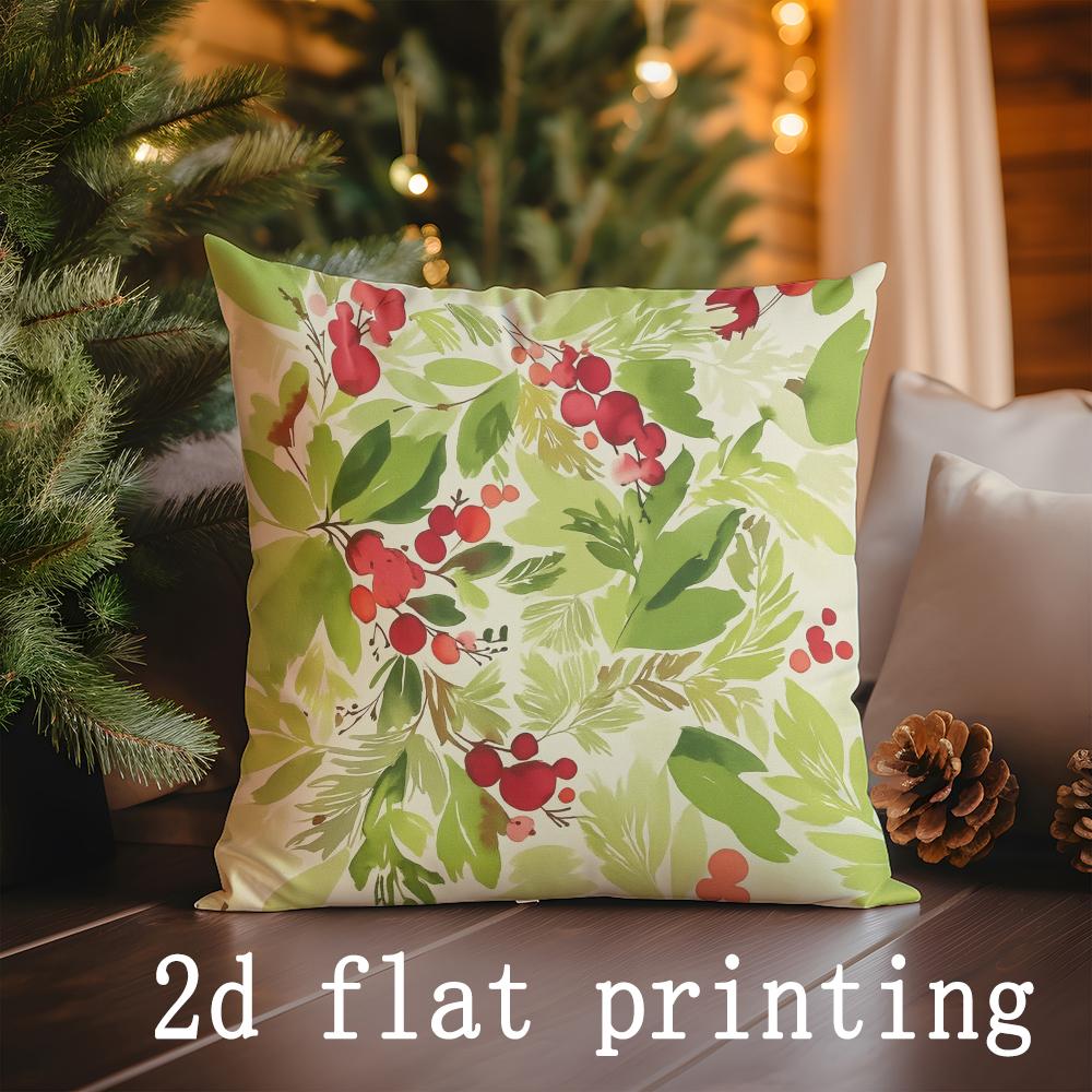 Home Decor Festive Holiday Decor Pillow Covers with Prints Pattern Cushion Cover Suitable for Sofa Bedroom Car Pillow Cover