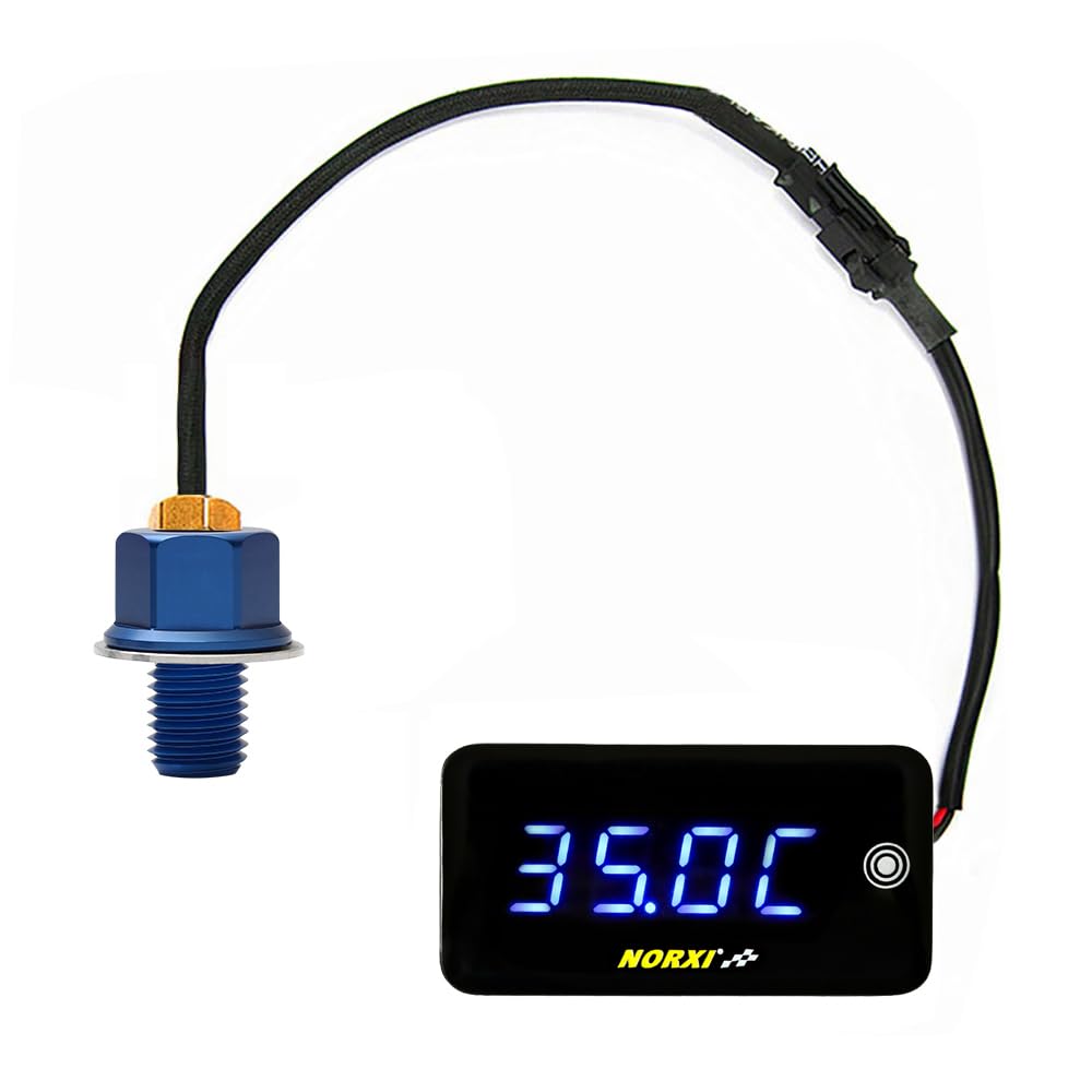 

NORXI Motorcycle Touch Screen Waterproof Multifunction Meter ( Temperature/Voltage/Clock Switchable) Motorcycle Digital M14X1.5 синий