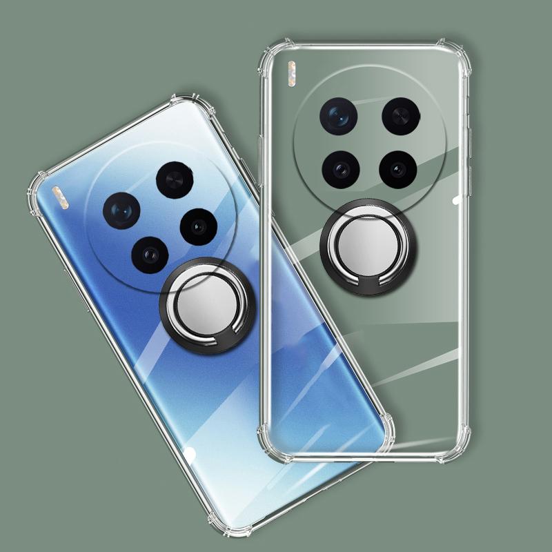 For VIVO X300 Case Ring Holder Phone Case Ultra Thin Transparent Car Navigation Silicone Clear Cases For VIVO X300 Pro Phone Casing