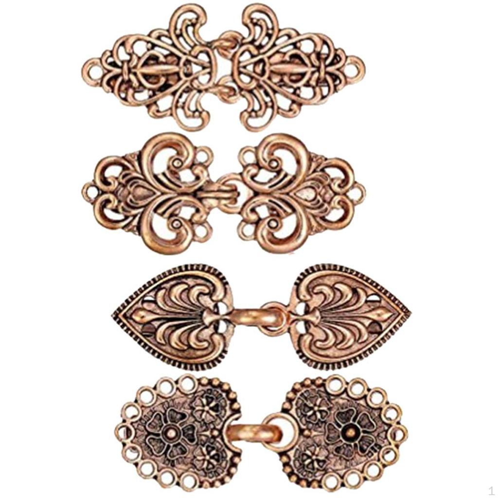 4 Stück Pullover-Schal-Clips, Umhangverschlüsse, Strickjacken-Kragen-Clips, Verschlüsse für Mädchen