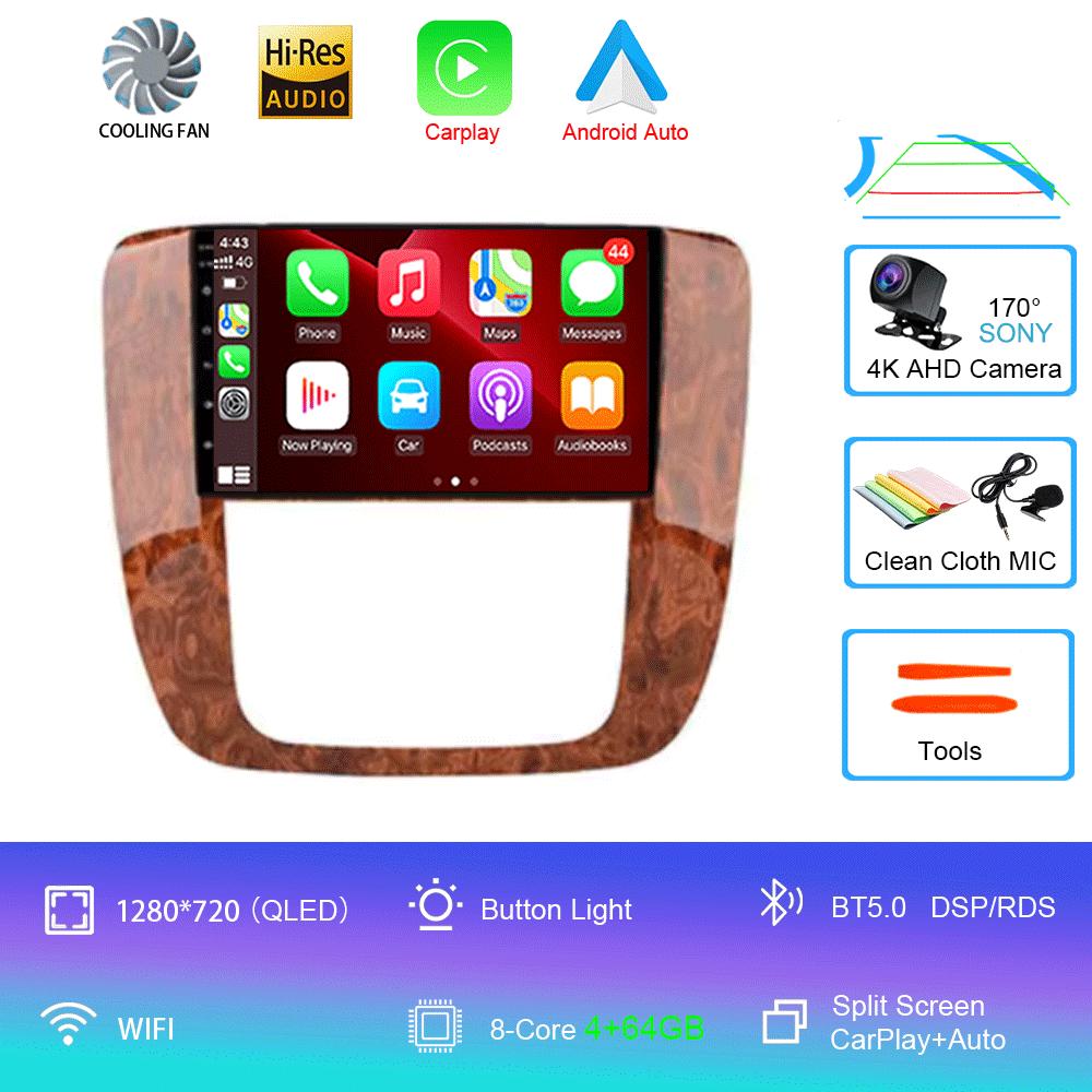 For GMC Yukon Chevrolet Tahoe Suburban 2007-2012 2 din Android 14 Auto Carplay Car Radio Multimedia Stereo GPS dvd