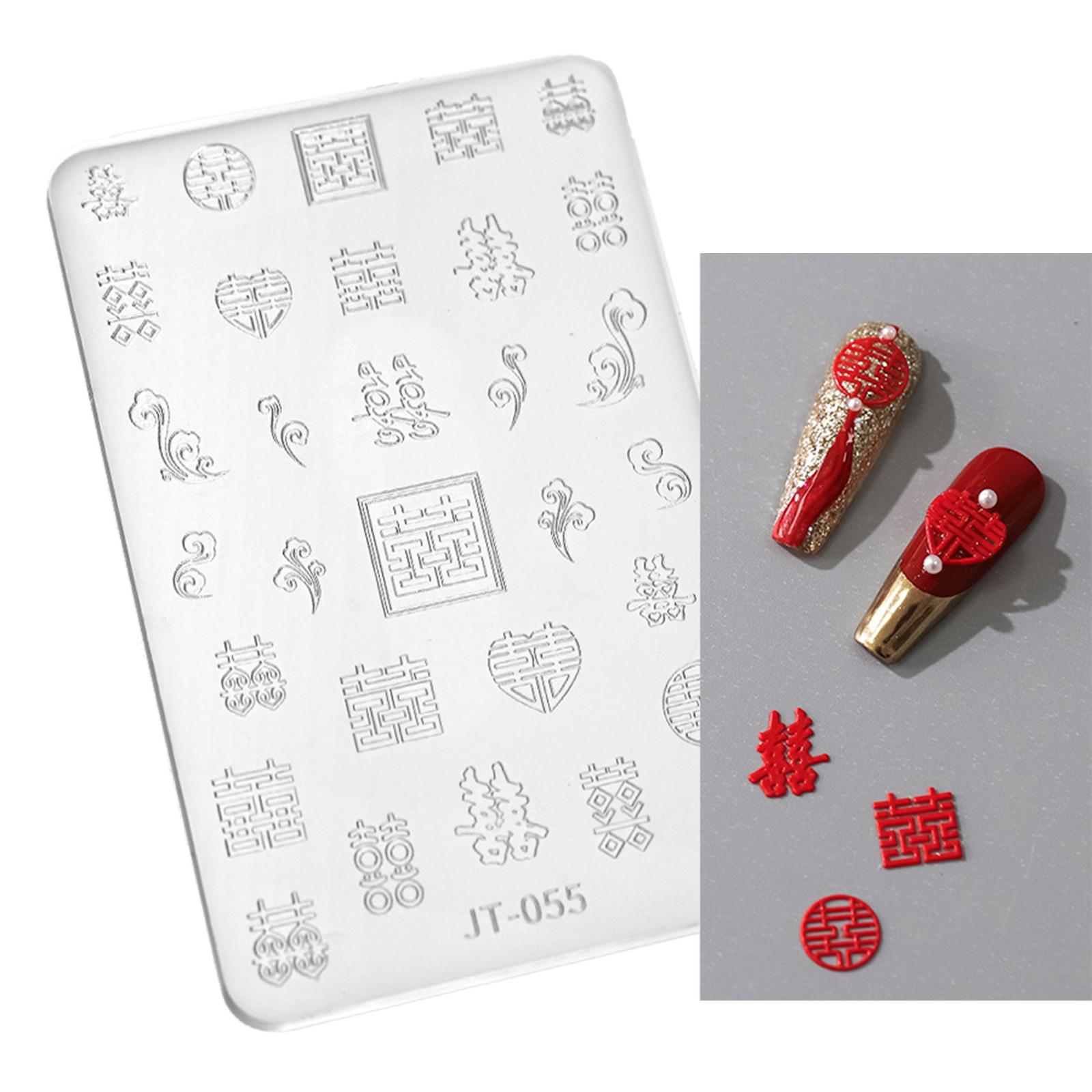 

Силиконовая форма для дизайна ногтей с цветочным рисунком, 3D-бабочка, тиснение, гелевый трафарет для резьбы по ногтям, инструмент для декора дизайна ногтей 55