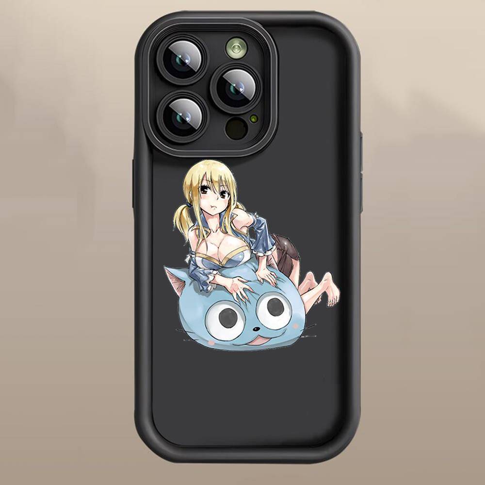 D-44 Fairy Tail Cat  Case for iPhone 15 14 13 12 8 Plus Samsung S24 S23 Ultra A04S A05S Huawei P40 P50 P60 Nova 11 Pro Max OPPO A17K Reno 10