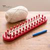 Adjustable Peg Loom Long Knitting Hook Set, Beginner for DIY Hat Rectangular Set Scarf Shawl, Plastic Yarn Weaving with Crochet