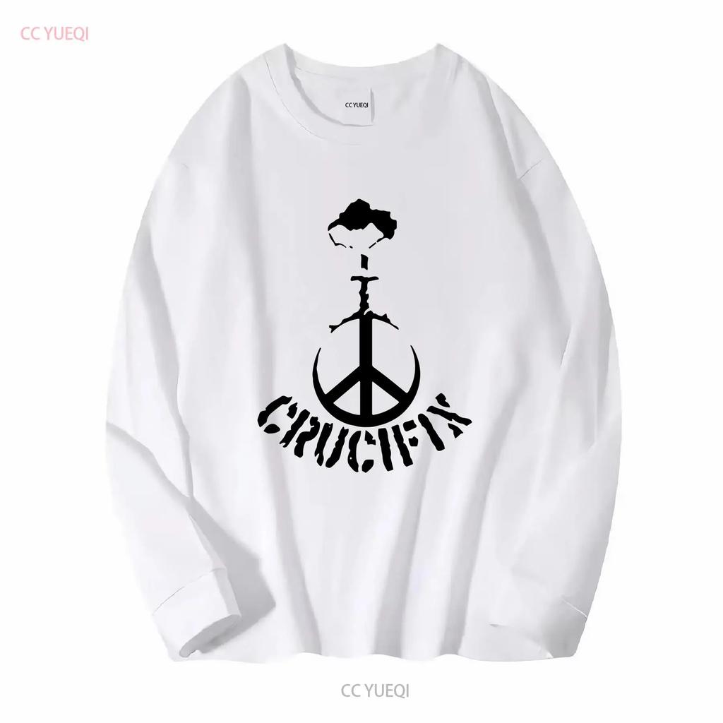 Crucifix Hardcore Punk Rock Band T Shirt S 2XL Vintage Washed Stylish Streetwear Graphic Breathable Homme Designer Clothes