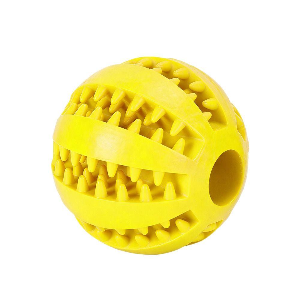 Portable Interactive Dog Ball Tooth Cleaning Treat Feeder Pet Food Feeder Cute Durable Dog Teething