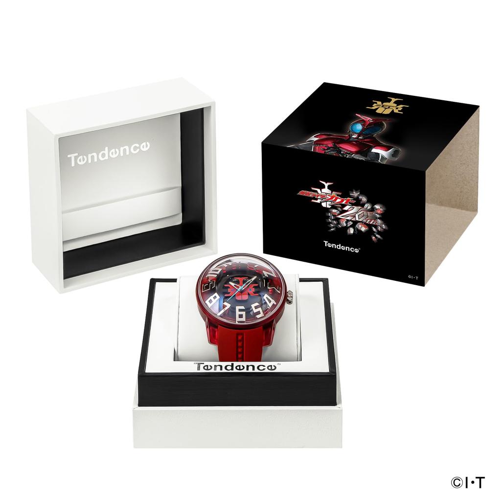 [TENDENCE] Kamen Rider Collaboration Watch, Kamen Rider Kabuto Model, Quartz, 5 ATM Water Resistant, Mineral Glass, Black Dial, TY023020, Men's [Authe