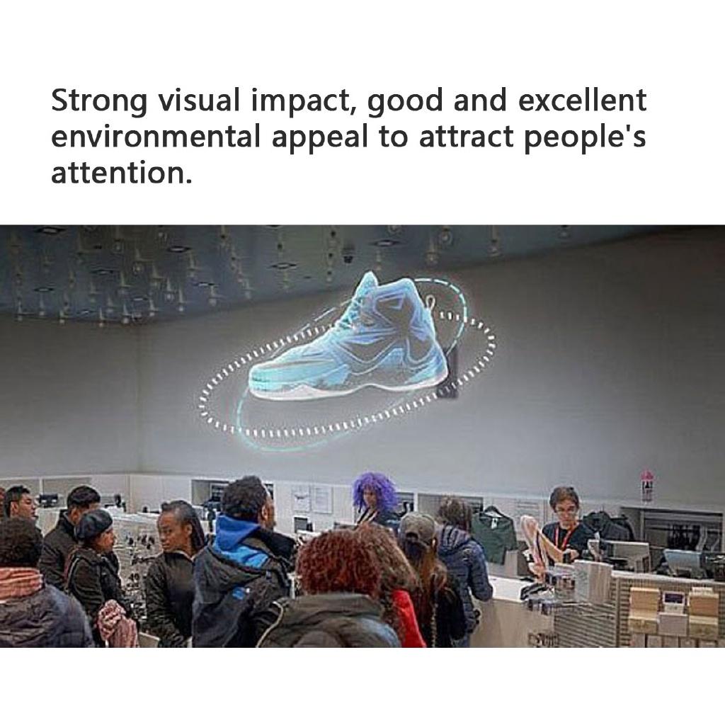 New 3D LEDs 384 Lamp Beads HD Remote Hologram Fan Projector Advertising Display WIFI Holographic Display Player 16W-32W