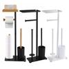 Stainless Steel Toilet Brush And Paper Stand With Toilet Brush Vertical Paper Storage Rack  Bedroom